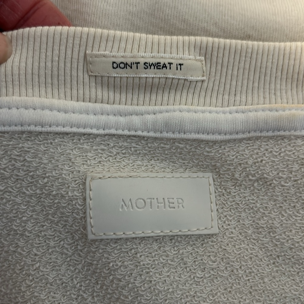 Mother Don’t Sweat It “Get Lost” Graphic Sweatshirt in Chalk White - Picture 3 of 7